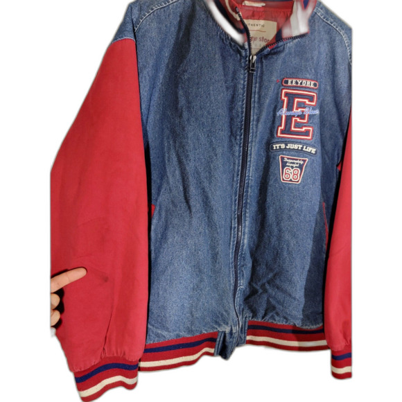 Disney Exclusive Eeyore Jean Varsity Jacket - Large - Picture 2 of 12